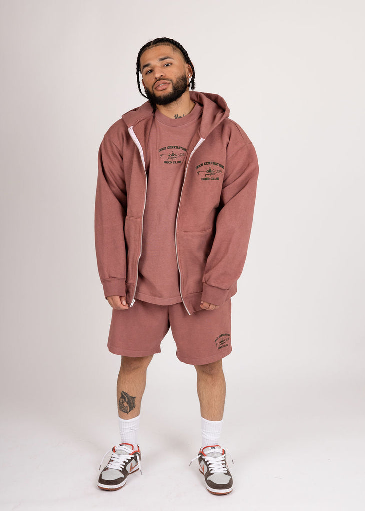 INKD CLUB FLEECE ZIP HOODIE