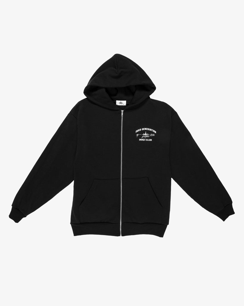 INKD CLUB FLEECE ZIP HOODIE