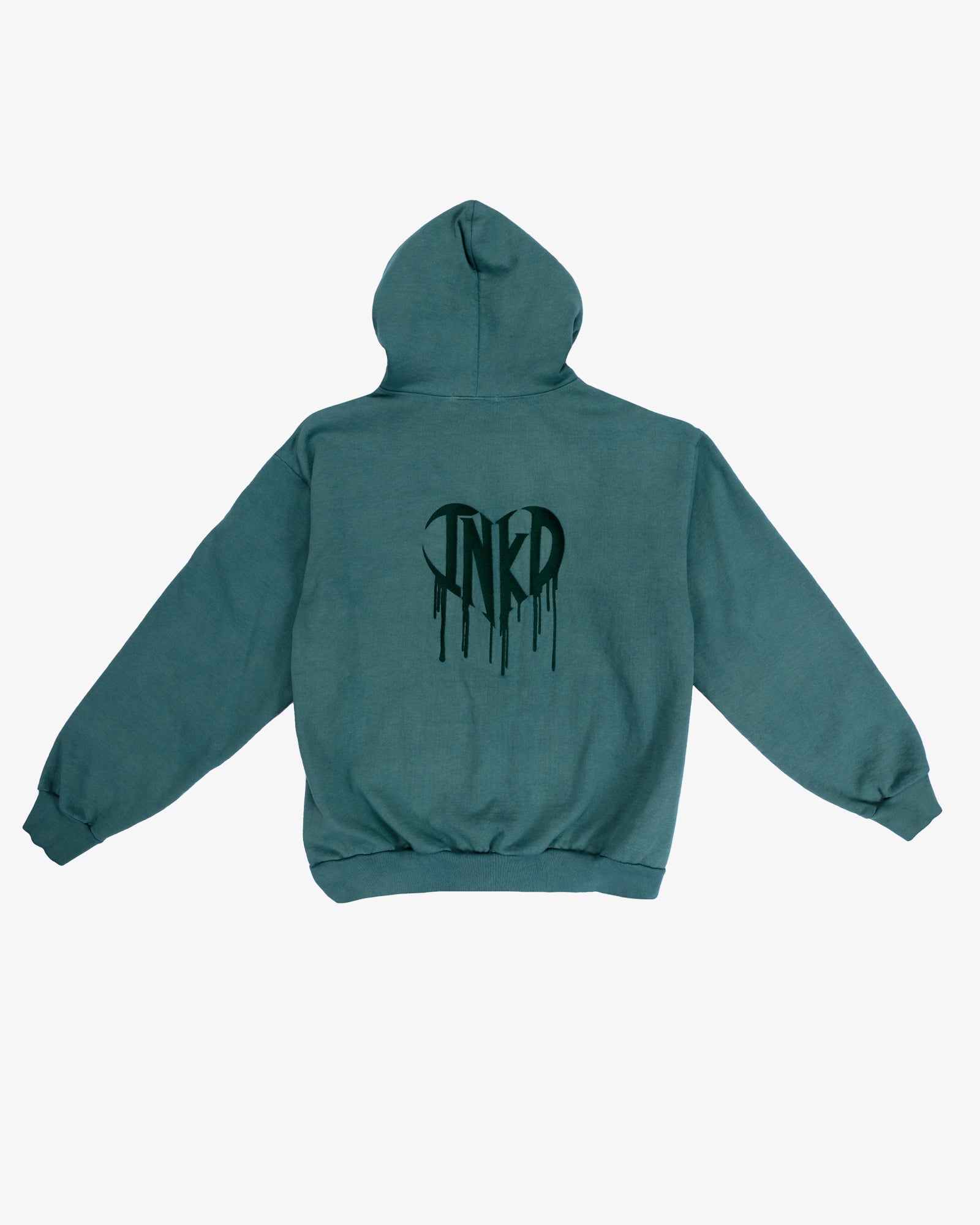 INKD CROWN + HEART ZIP HOODIE - JADE – INKD GENERATION®
