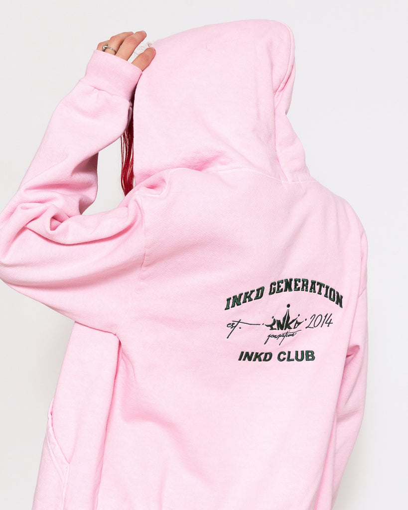 INKD CLUB FLEECE ZIP HOODIE