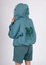 Load image into Gallery viewer, INKD CROWN + HEART CROP ZIP HOODIE