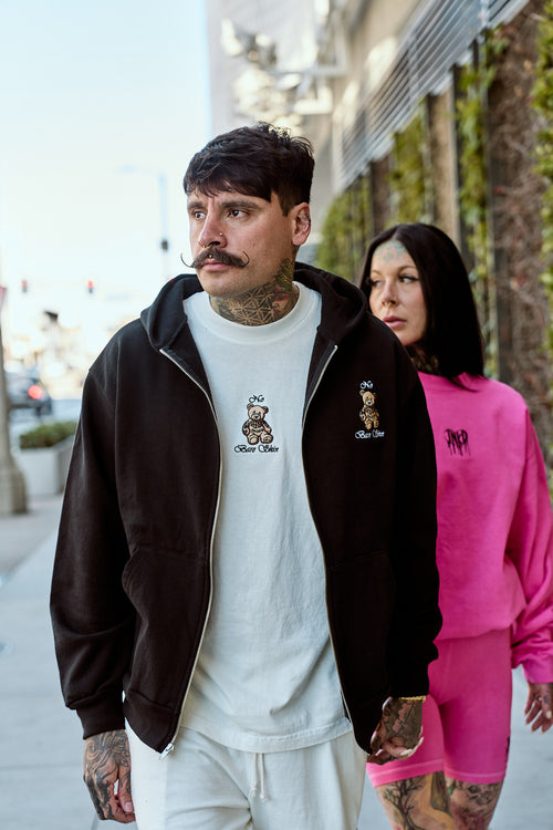 INKD BEAR ZIP HOODIE