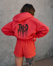 Load image into Gallery viewer, INKD CROWN + HEART CROP ZIP HOODIE