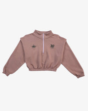 Load image into Gallery viewer, INKD CROWN + HEART HALF ZIP SWEATER