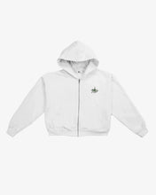 Load image into Gallery viewer, INKD CROWN + HEART CROP ZIP HOODIE