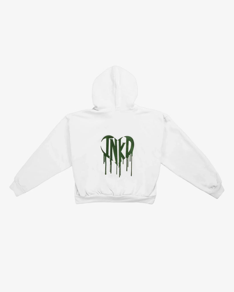 INKD CROWN + HEART CROP ZIP HOODIE