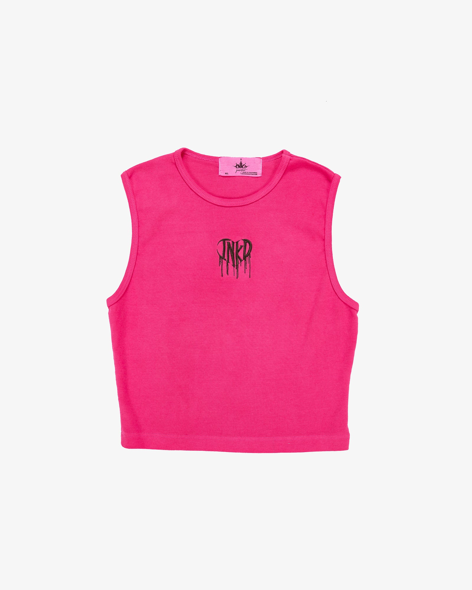 INKD HEART HIGH NECKLINE CROP TANK