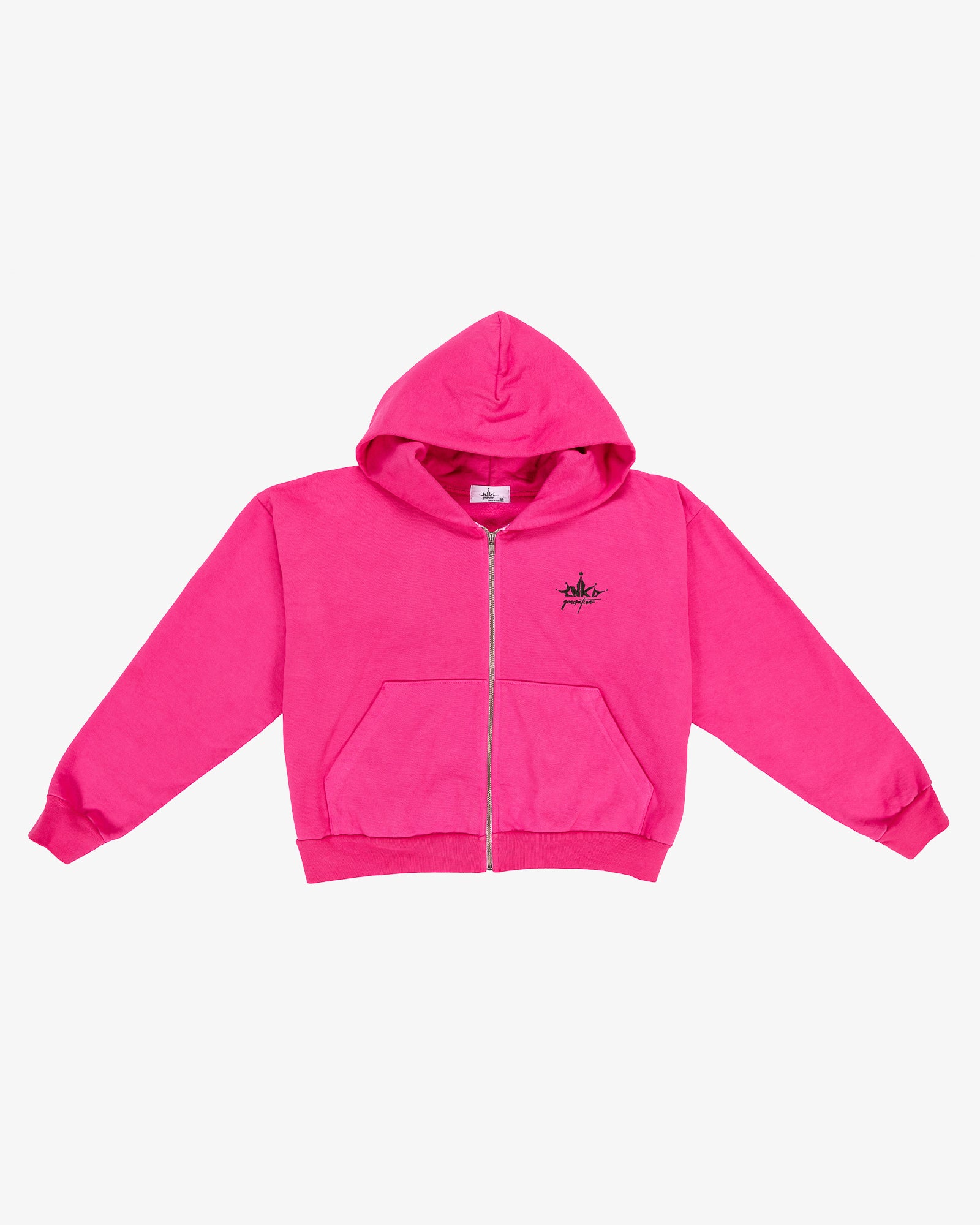 INKD CROWN + HEART CROP ZIP HOODIE