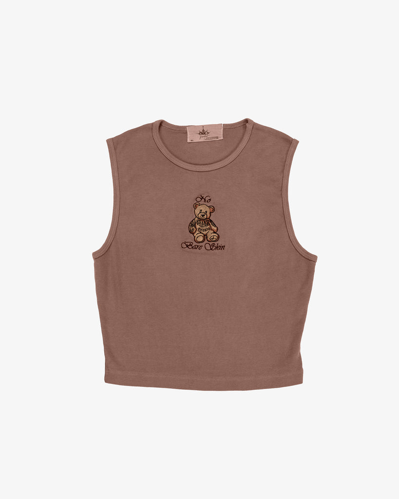 INKD BEAR HIGH NECKLINE CROP TANK