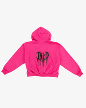 Load image into Gallery viewer, INKD CROWN + HEART CROP ZIP HOODIE