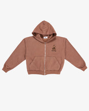 Load image into Gallery viewer, INKD BEAR CROP ZIP HOODIE