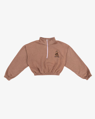 INKD BEAR HALF ZIP SWEATER