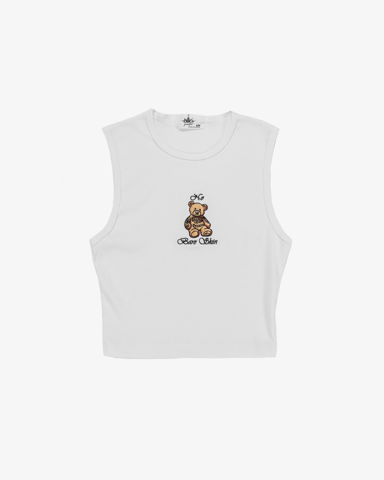 INKD BEAR HIGH NECKLINE CROP TANK