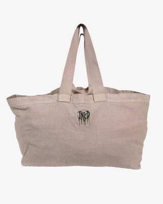 INKD HEART OVERSIZED DENIM BAG