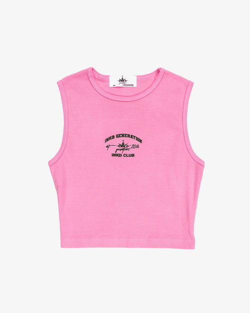 INKD CLUB NECKLINE CROP TANK