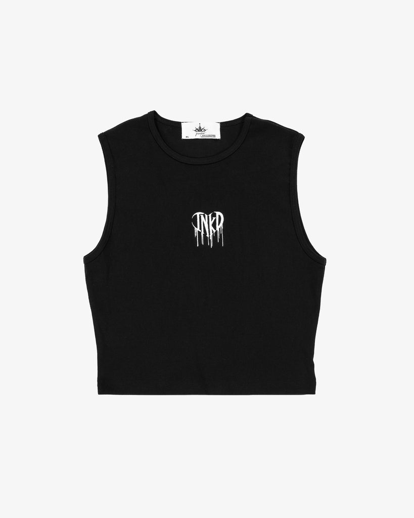 INKD HEART HIGH NECKLINE CROP TANK