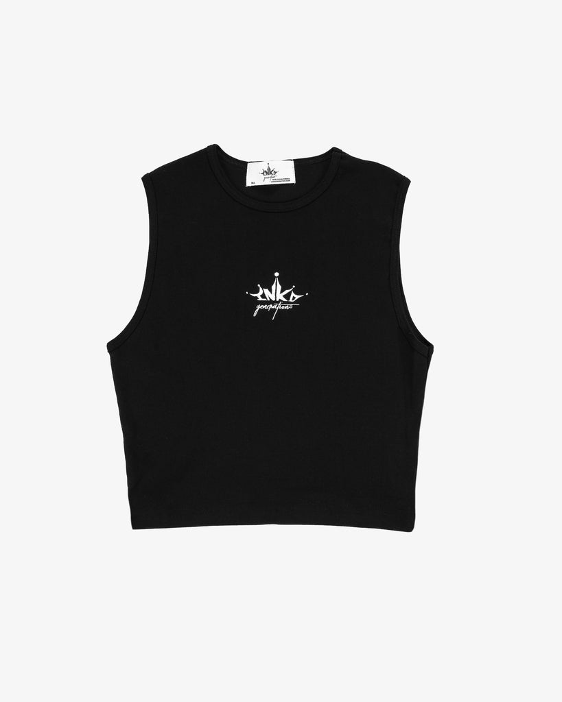 INKD CROWN HIGH NECKLINE CROP TANK