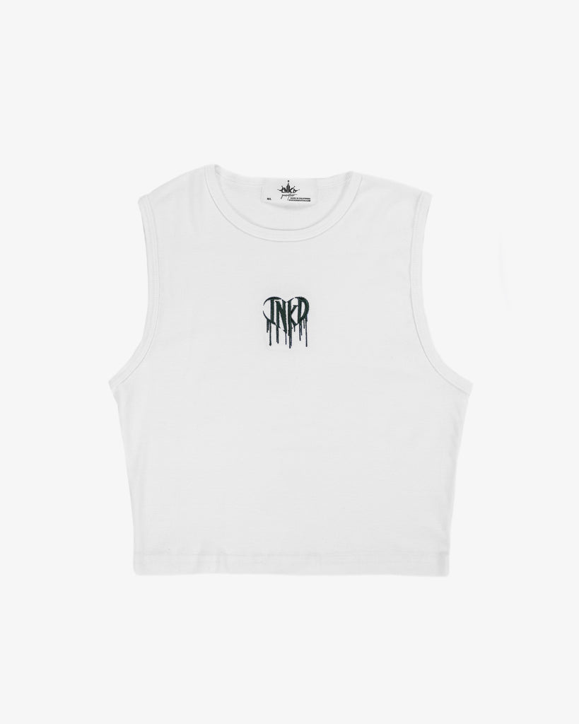 INKD HEART HIGH NECKLINE CROP TANK