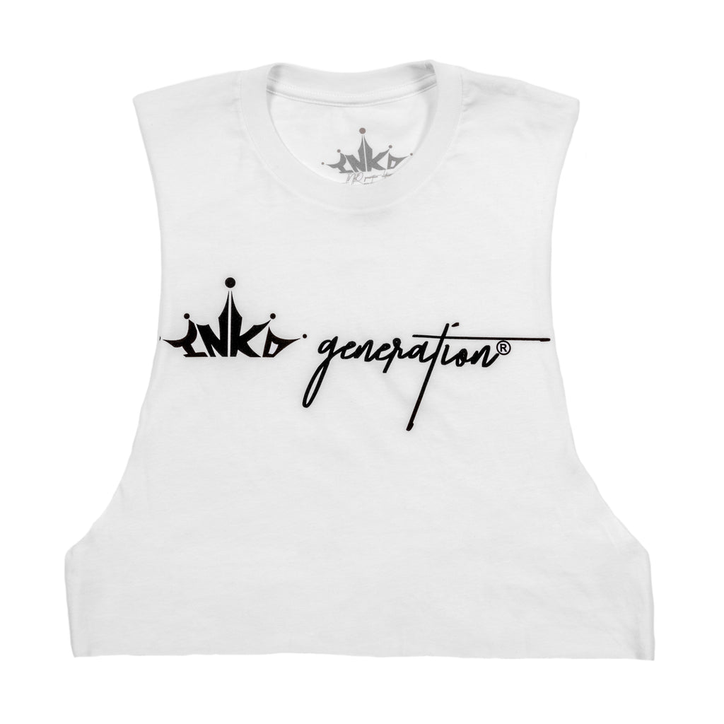 INKD CROWN CUT OFF BOYFRIEND TANK
