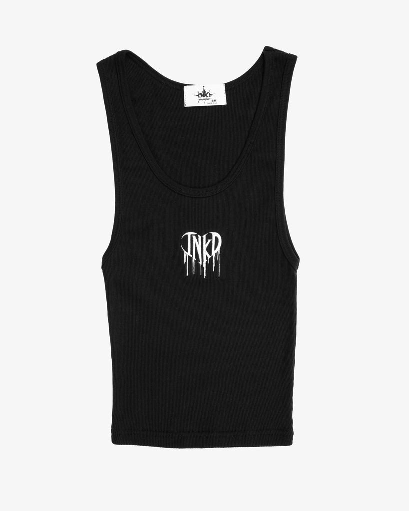 INKD HEART BABY RIB CROP TANK