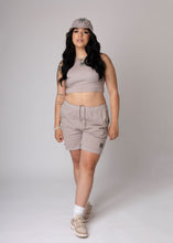 Load image into Gallery viewer, INKD HEART HIGH NECKLINE CROP TANK - TAUPE