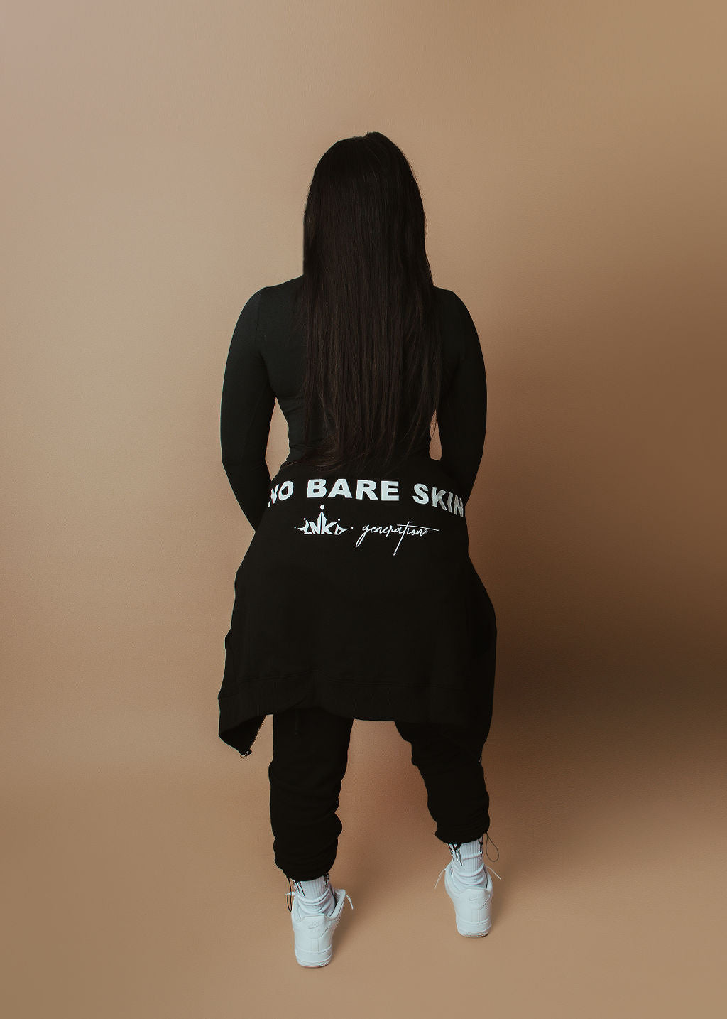 CROWN + NO BARE SKIN ZIP HOODIE