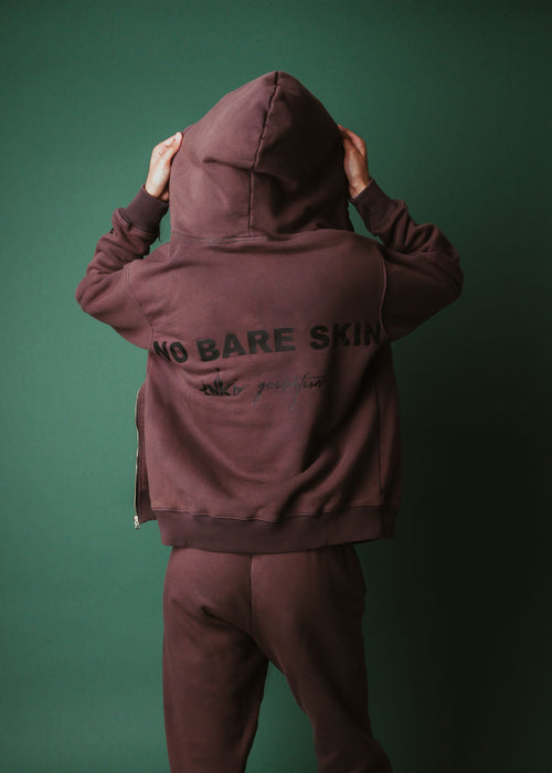 CROWN + NO BARE SKIN ZIP HOODIE