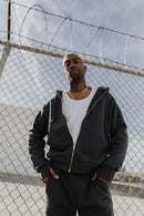 CROWN + NO BARE SKIN ZIP HOODIE