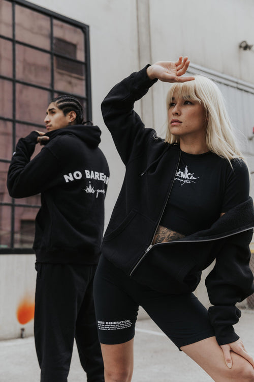 CROWN + NO BARE SKIN ZIP HOODIE