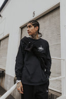 CROWN + NO BARE SKIN ZIP HOODIE