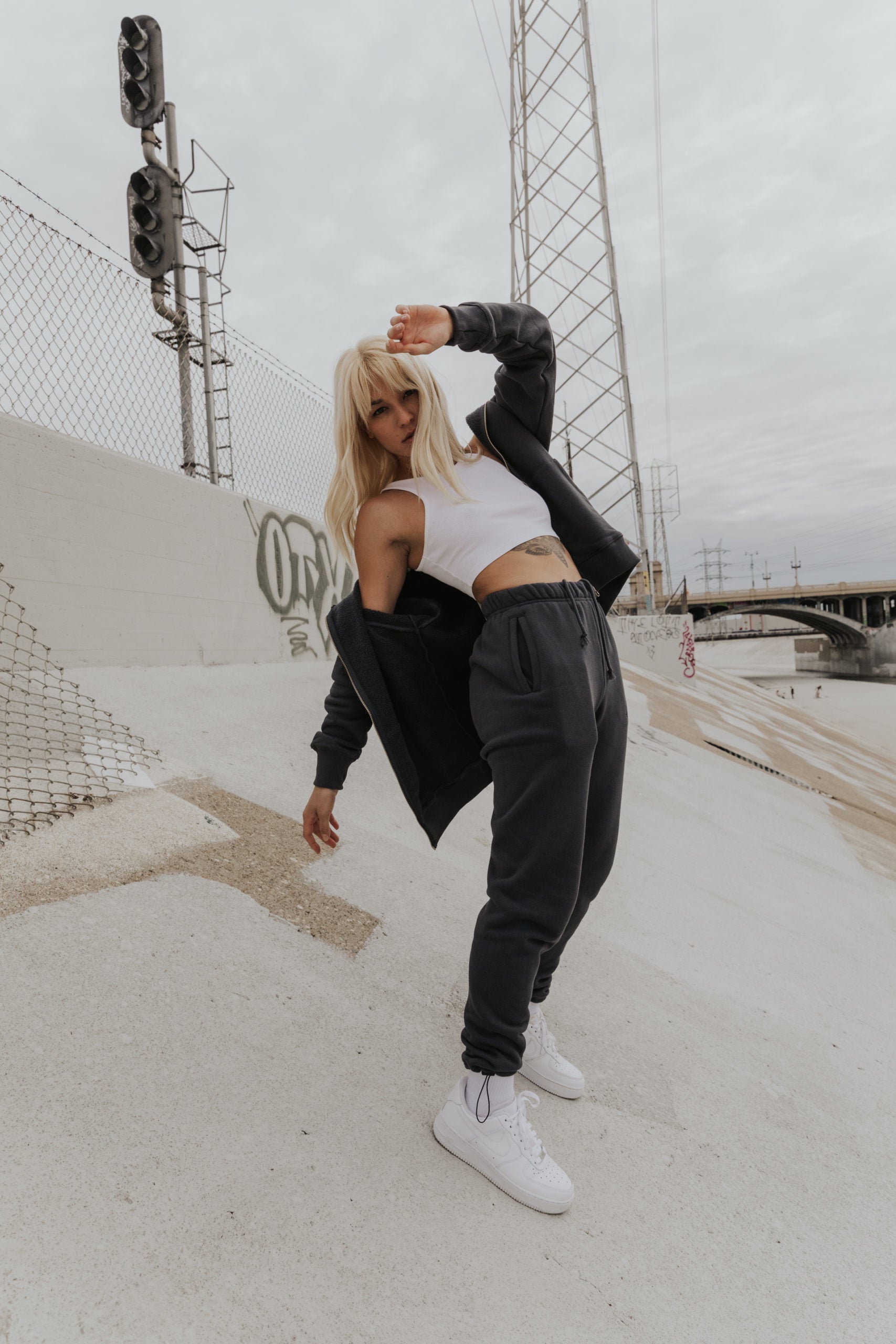 CROWN + NO BARE SKIN ZIP HOODIE