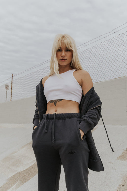 CROWN + NO BARE SKIN ZIP HOODIE