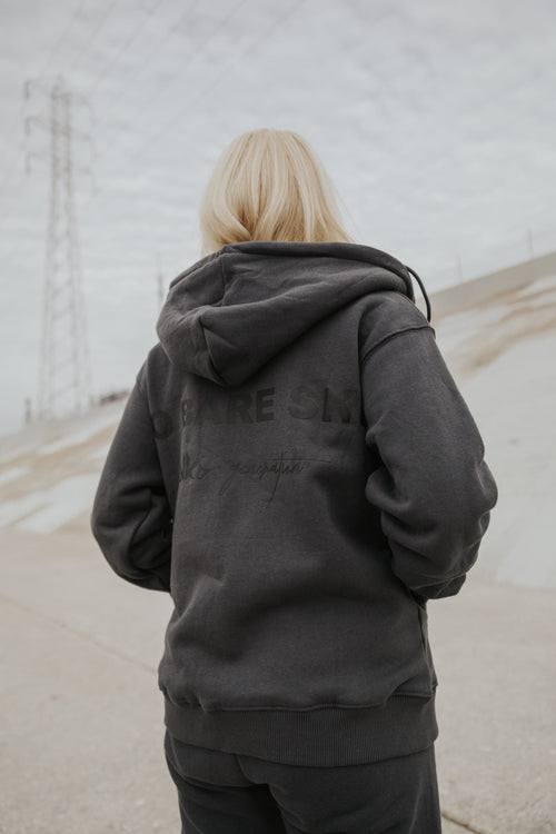 CROWN + NO BARE SKIN ZIP HOODIE