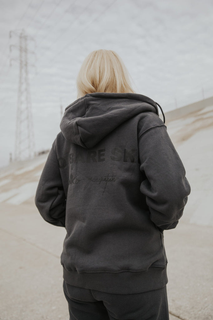 CROWN + NO BARE SKIN MID-WEIGHT ZIP HOODIE